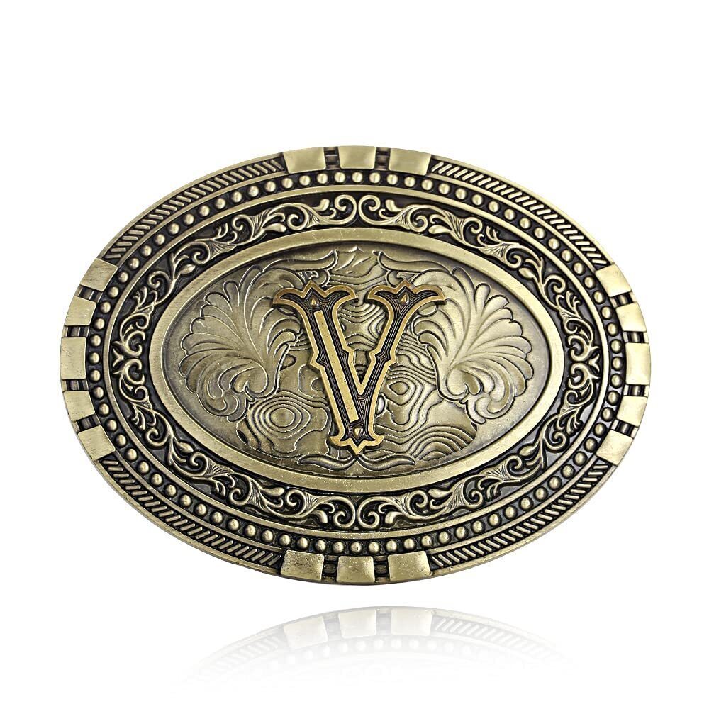 6212 Western cowboy belt buckle initials ABCDEF TO Z 's novelty upgraded